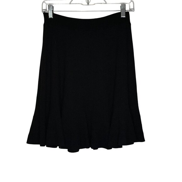 Maeve Anthropologie Black Pull on Mini Skirt Women's Size Large - Picture 1 of 8